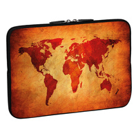 PEDEA Design Schutzhülle: brown global map 10,1 Zoll (25,6 cm) Notebook Laptop Tasche