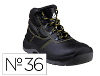 BOTAS DE SEGURIDAD DE PIEL CRUPON NEGRO (TALLA 36) DE DELTAPLUS