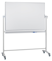 Whiteboard Mobil mit Drehfunktion Stahl, Aluminiumrahmen, 1800 x 1200 mm, weiß