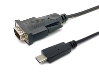 Equip 133392 seriële kabel Zwart 1,5 m USB Type-C DB-9