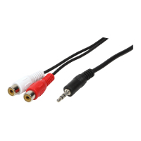 LogiLink 1x3.5mm - 2xRCA, 5m Audio-Kabel 3.5mm Schwarz