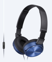 Sony MDR-ZX310AP słuchawki z mikrofonem Opaska na głowę Czarny, Niebieski
