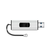 MediaRange MR914 USB flash meghajtó 8 GB USB A típus 3.2 Gen 1 (3.1 Gen 1) Fekete, Ezüst