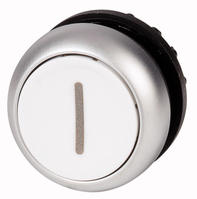 Eaton M22-D-W-X1 interruttore elettrico Pushbutton switch Nero, Metallico, Bianco