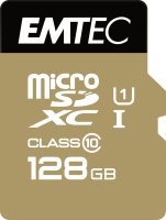 Emtec microSD Class10 Gold+ 128GB mémoire flash