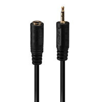 Lindy 35698 audio kábel 0,2 M 2.5mm 3.5mm Fekete