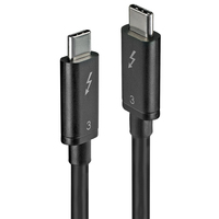 Lindy 41555 USB Kabel 0,5 m USB 3.2 Gen 1 (3.1 Gen 1) USB C Schwarz