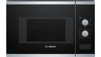 Bosch BFL520MS0 mikróhullámú sütő Beépített Kombinált mikrohullámú sütő 20 L 800 W Fekete, Rozsdamentes acél