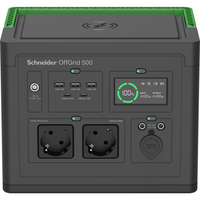 APC SE OffGrid Portable Power Station 500 – Li-Ionen-Akku, LCD, 2x Schuko Ausgänge, 3x USB-A, 2x USB-C, 3x 12V, kabelloses Ladegerät