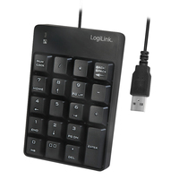 LogiLink ID0184 numeriek toetsenbord Laptop Zwart