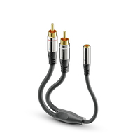 sonero S-ACA004 audio kabel 0,25 m 2 x RCA 3.5mm Zwart