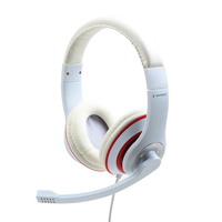 Gembird MHS-03-WTRD Kopfhörer & Headset Kabelgebunden Kopfband Anrufe/Musik Rot, Weiß