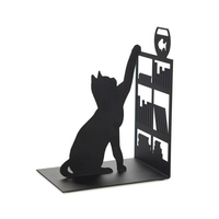 Trendform Fishing Cat Bücherständer Schwarz Metall