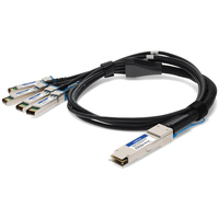 AddOn Networks QFX-QSFP28-SFP28-DAC-5M-AO InfiniBand/fibre optic cable 4 x SFP28 Black