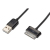 Ednet 31501 cable de teléfono móvil Negro 0,5 m USB A Samsung 30-pin