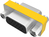 Vision TC-VGAFF cable gender changer VGA Metallic, Yellow