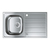 GROHE K200 Top-mounted sink Rectangular Stainless steel