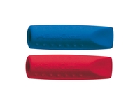 Radiergummi Faber-Castell Grip Kappe grau/rot oder grau/blau
