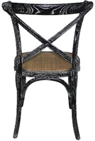 Bolero Holzstuhl mit gekreuzter Rückenlehne schwarz - 2 Stück Sitzhöhe 470mm -