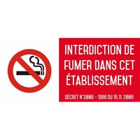 Interdiction interdit de fumer dans cet établissement - autocollant