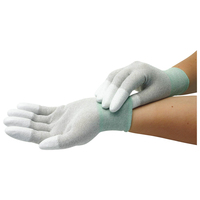 WETEC Handschuhe, schwarz, PU-beschichtete Fingerkuppen, ESD, L, Carbonfaden