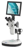 KERN Digitális mikroszkóp trinokulár tubus okulár HSWF 10×/∅ 23 mm/ objektív 0,6×-5,5×/ nagyítás: 55x/ LED világitás OZP 558T241