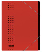 ELBA Ordnungsmappe "chic" A4, 7 Fächer, mit Spanngummi, aus 450 g/m² Karton (RC), rot