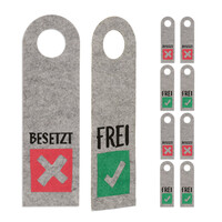 10 x Türschild "Besetzt Frei" in Grau 10046946_0