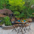 Relaxdays Gartenmöbel Set Natur, Holz, 3-teilig, klappbar, Bistro Set, Tisch H x B x T: 76 x 60 x 60 cm, naturfarben