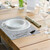 Relaxdays Tischset 6-teilig, für Esstisch, Kunststoff, 45 x 30 cm, abwaschbare Telleruntersetzer, hitzebeständig, grau