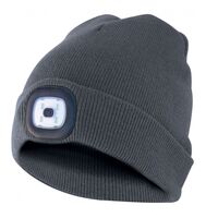 Velamp CAP02 LED Mütze Grau