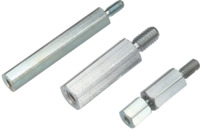 Sechskant-Abstandsbolzen, Außen-/Innengewinde, M4/M4, 10 mm, Stahl