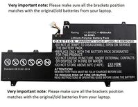 Laptop Battery for HP 57Wh Li-Pol 11.55V 4900mAh Black, 57Wh Li-Pol 11.55V 4900mAh Black, EliteBook x360 1030 G2 EliteBook x360 1030 G2 Batterien