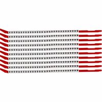 Clip Sleeve Wire Markers SCN-10-B, Black, White, Kábeljelölok