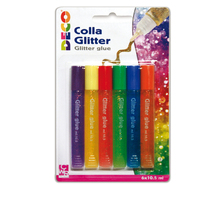 Colla Liquida Glitterata Deco CWR - 10,5 ml - 11229 (Assortiti Pastello Conf. 6)
