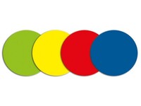 Smit Visual Supplies Symbool Cirkel, Magnetisch, 30 mm, Rood (pak 5 stuks)