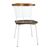 Bolero Scandi Side Chairs in White - Wood & Stainless Steel - Pack of 2
