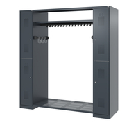 C+P Feuerwehrspind/-Garderobe Evolo, Modell APERTO, H1850B1800T500 mm, Anthrazit
