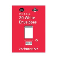 Postpak C5 Peel and Seal White 90gsm 10 Packs of 20 Envelopes 9730613