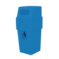 114L Hooded plastic waste bin with opening