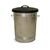 Galvanised steel dustbins with rubber lid
