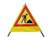 Warnpyramide schwer gelb 900 mm mit Bauarbeiter