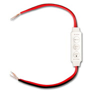 LED Strip Mini Kabel PWM-Controller, Drucktaster, 1 Kanal, 12-24V DC 3A, max. 36W / 72W