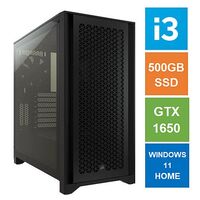 Spire ATX Gaming Tower PC, Corsair 4000D Case, i3-12100F, 8GB 3200MHz, 500GB SSD