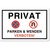 Privat Parken & Wenden Verboten!, Wenden Schild, 30 x 20 cm, aus Alu-Verbund, mit UV-Schutz
