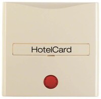 Berker Hotelcard-Schaltaufsatz 16408982 m.Aufdruck u.roter Linse S.1 weiß