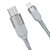 Świecący podświetlany kabel LED USB - micro USB 5A 1m szary