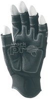 Sofőrkesztyű ujjvég nélküli szintetikus bőr (PA/PU) belső párnázat fekete 10