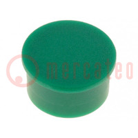 Cap; thermoplastic; push-in; green