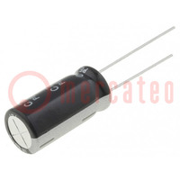 Capacitor: electrolytic; low ESR; THT; 1500uF; 10VDC; Ø10x20mm